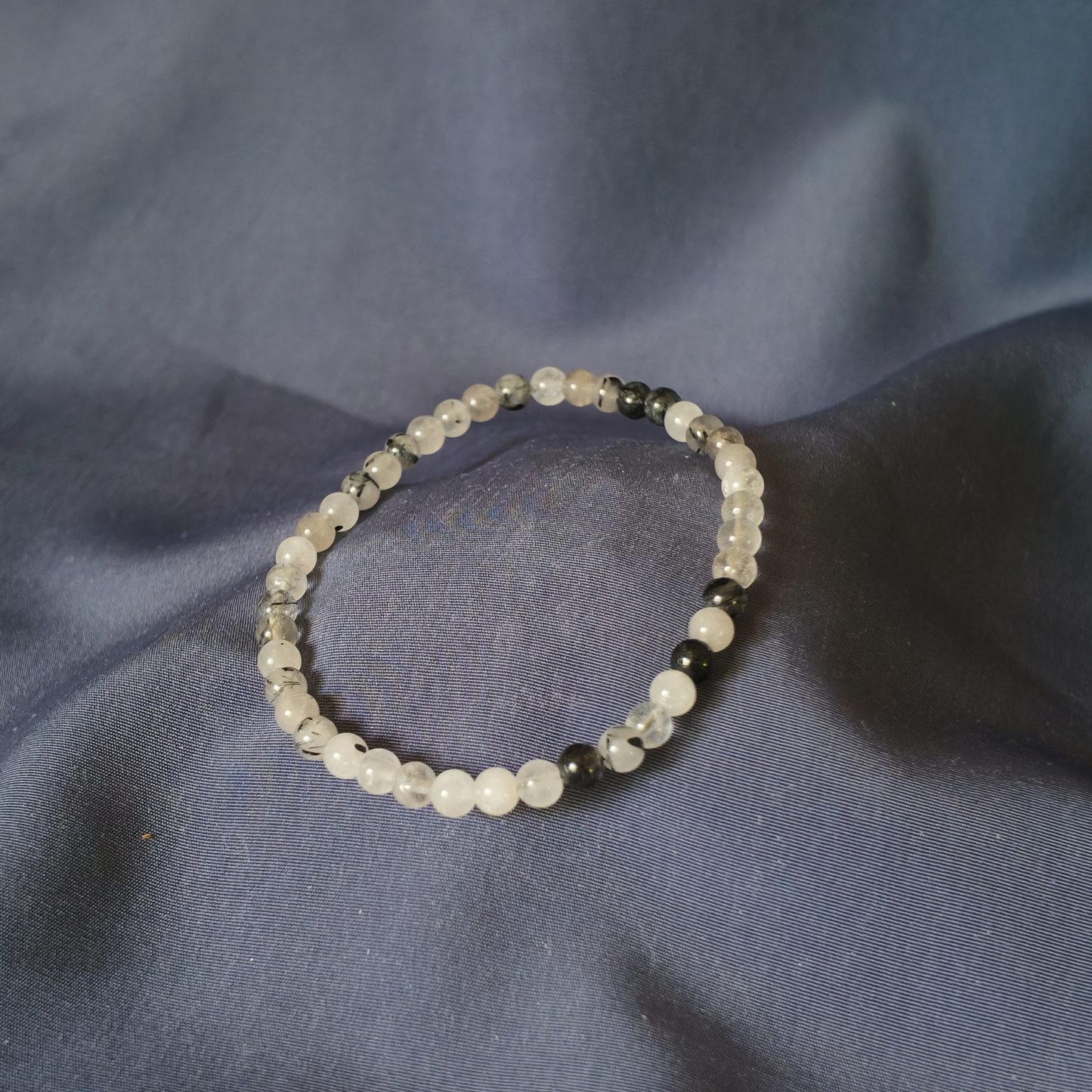 Pulsera Cuarzo turmalinado 4mm