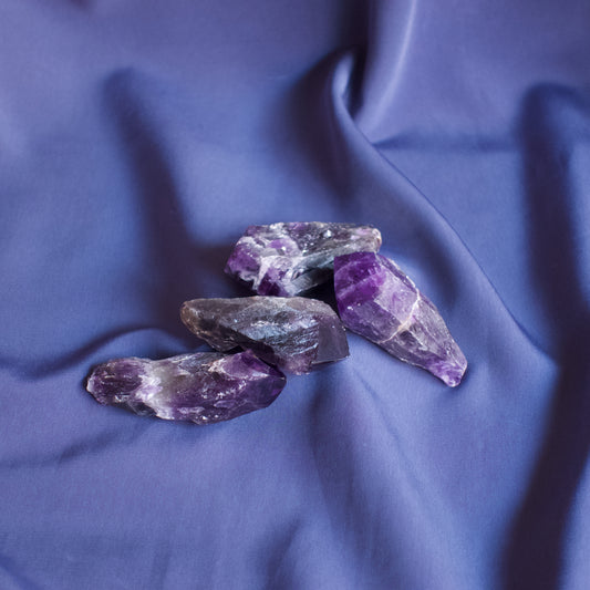 Puntas naturales amatista chevron calidad