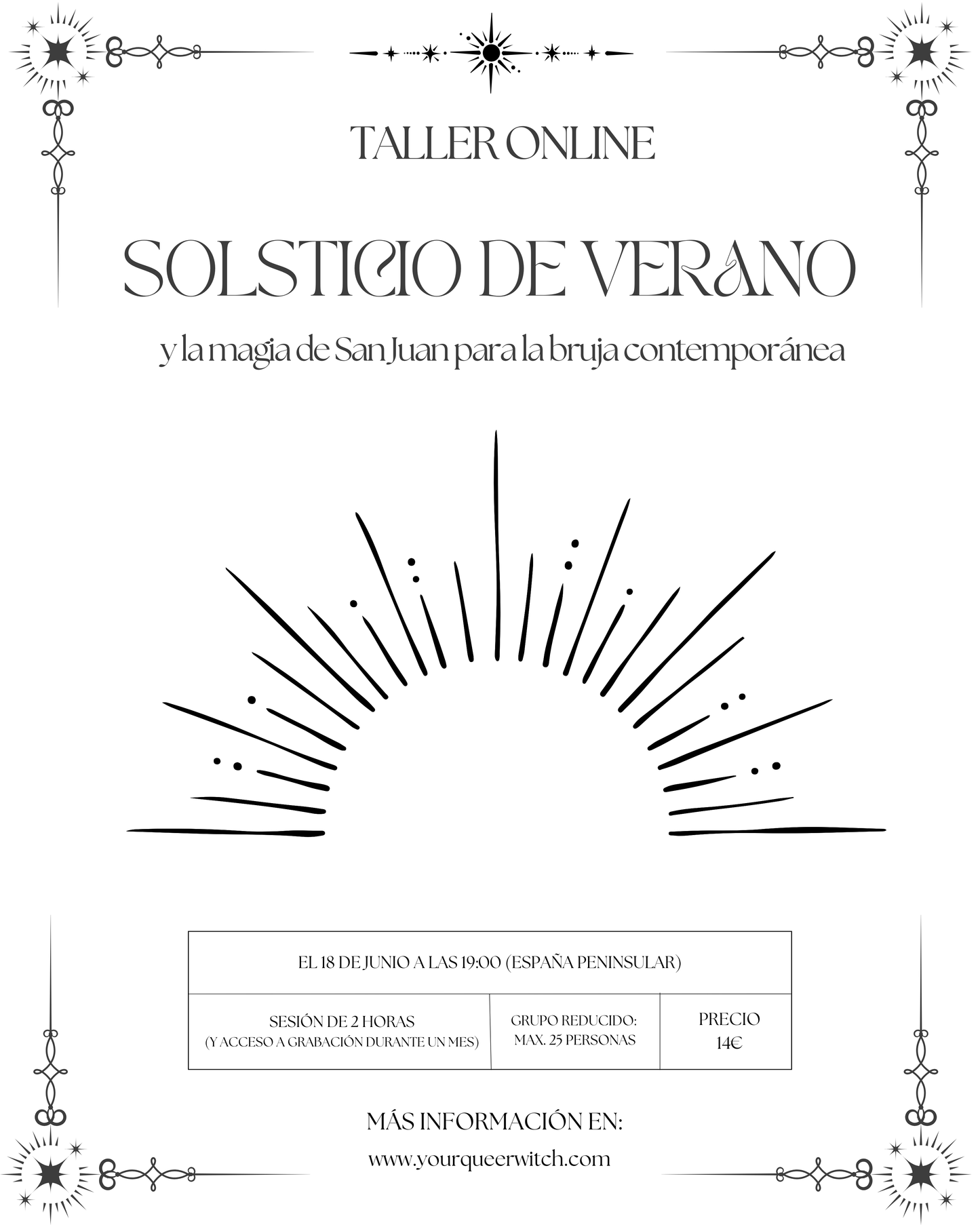 Taller Online: Solsticio de Verano y la magia de San Juan para la Bruja Contemporánea