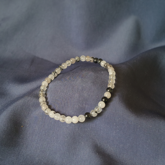 Pulsera Cuarzo turmalinado 4mm