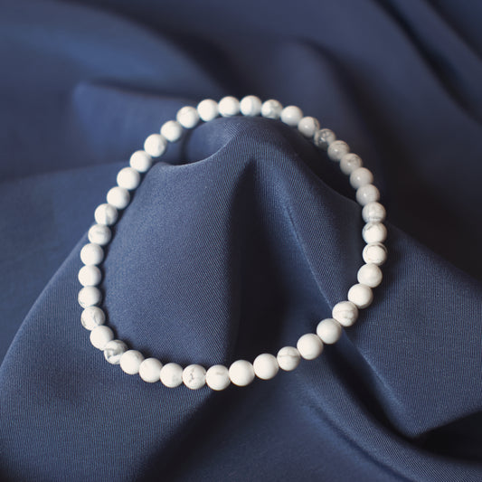 Pulsera Howlita 4mm