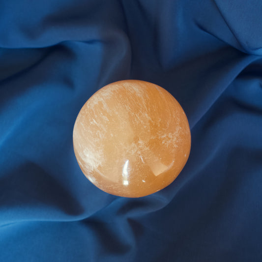 Esfera de selenita naranja M