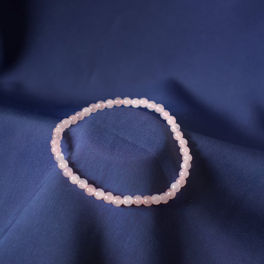 Pulsera Cuarzo Rosa 4mm