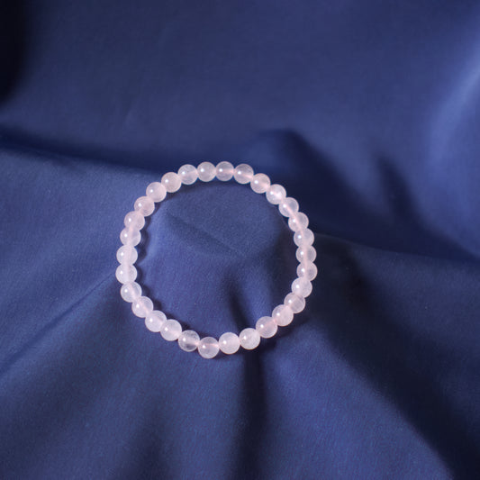 Pulsera Cuarzo Rosa 6mm